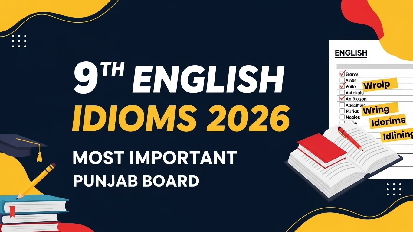 9th Class Most Important Idioms English 2026