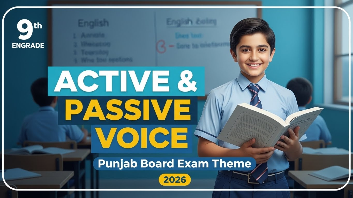 9th Class English Most important Active and Passive Voice Punjab Board 2026