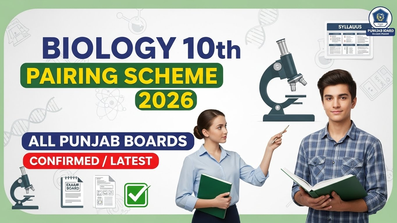 Biology 10th Class Pairing Scheme 2026