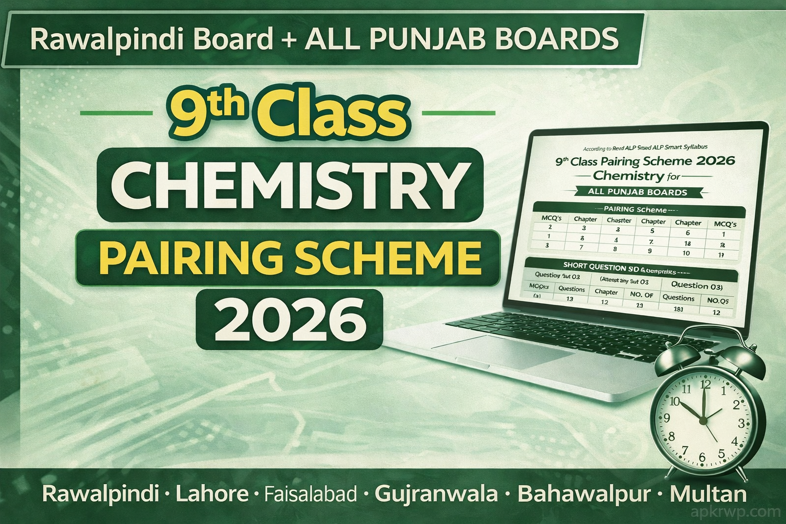 9th Class Chemistry Pairing Scheme 2026